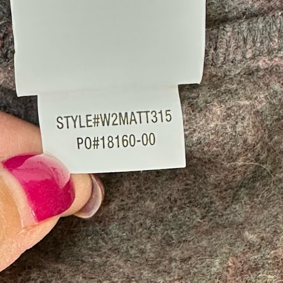 Prana Mattea Wool Blend Chevron Pattern Top Mock Neck Sz M Asymmetrical Hem - Picture 9 of 13